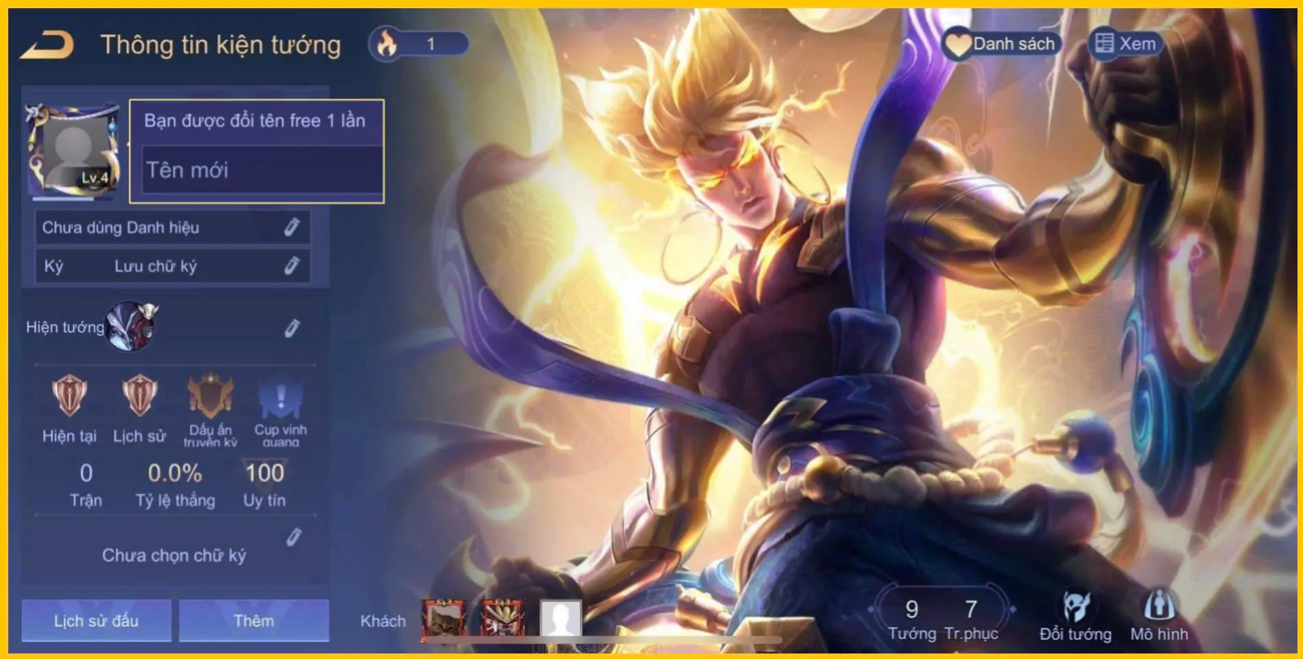 Bán Acc Reg Nakroth Lôi Quang Sứ giá rẻ | shoplienquan