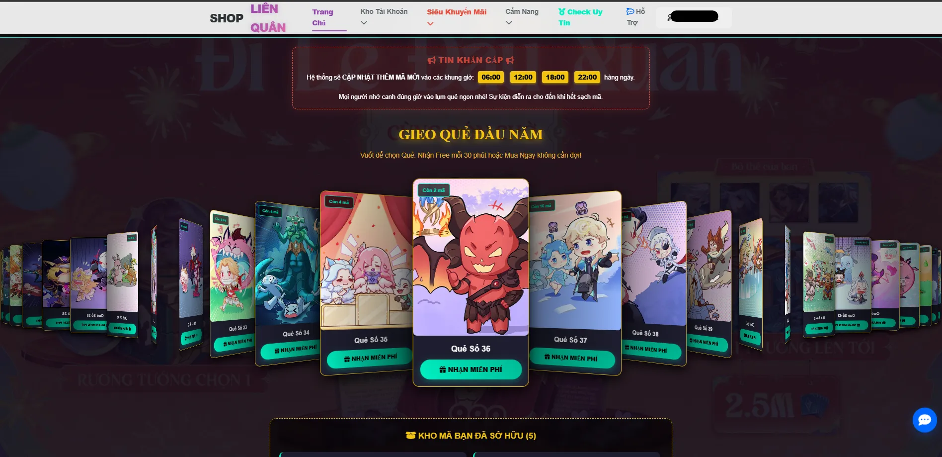 Banner Shop Acc Khuyến Mãi